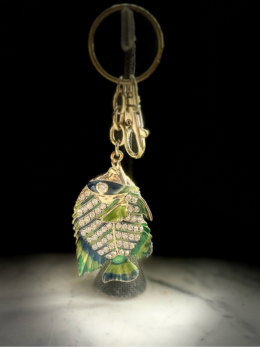 *NWOT*Crystal Enamel Tropical Fish Keychain/Bag Charm